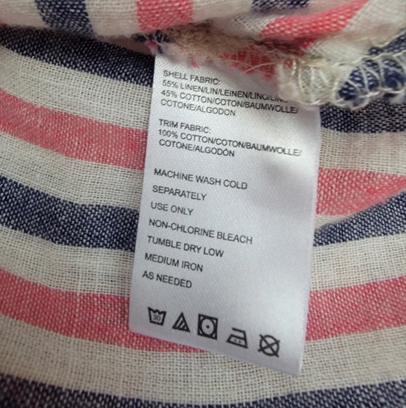 Anthropologie Isabella Sinclair Red White Blue Striped Top - Picture 7 of 7